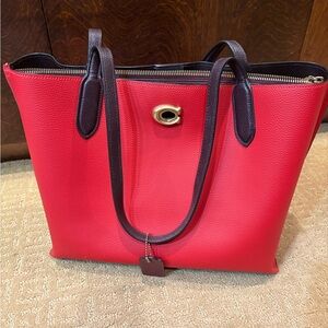 Coach Willow Tote Red